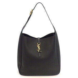 Saint Laurent LE Shoulder Bag Black Grained Leather